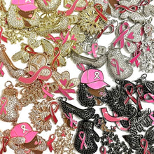 Breast Cancer Awareness Pink Ribbon Pendant Supplier CharmsBeadsVendor